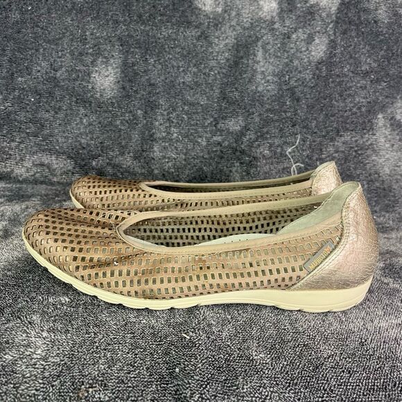 Mephisto Air Relax Pewter Perforated Leather slip On Ballet Flats size US 8.5 - Picture 1 of 8